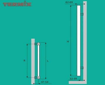 TERMIX TRYTON РАДИАТОР 1400x540 БЕЛЫЙ