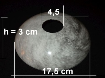 Стеклянный абажур люстры - диаметр 17,5 см. -К1762
