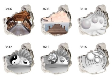 3D наклейки на стену Дыра в стене 120