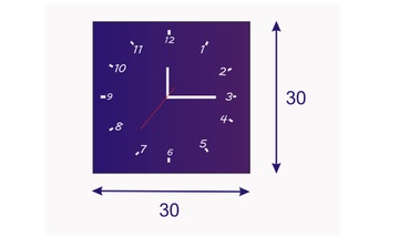 КАРТИНА ЧАСЫ С ЛОШАДЯМИ 30х30