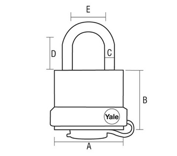 Водонепроницаемый навесной замок с крышкой из ПВХ, YALE 61