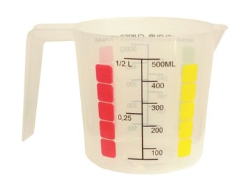 КУВШИН С МЕРНОЙ ПЛАСТИКОВОЙ КУХОННОЙ ЕМКОСТЬЮ 0,5 Л.