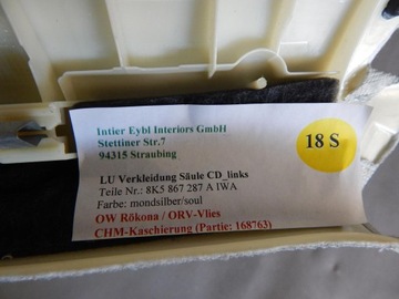 фото thumb №5, Audi a4 b8 обшивка стійка ліва 8k5867287a