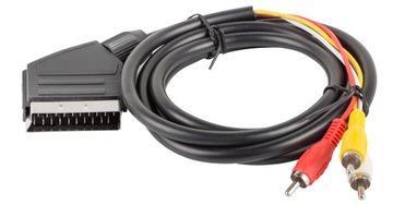 Кабель Euro 3x RCA Chinch, 1,8 м Lanberg SCART Audio