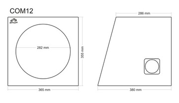 Корпус сабвуфера COM12 30см 12 дюймов 30л