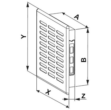 КРЫШКА ВЕНТИЛЯЦИОННОЙ РЕШЕТКИ AWENTA T03 14x14 КОРИЧНЕВАЯ