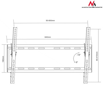 Maclean MC-605N Крепление для телевизора 37-70 дюймов 55 кг черный макс VESA 600x400