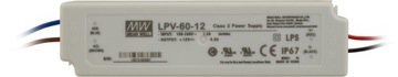 Блок питания MeanWell LPV-60-12 12В постоянного тока 5А 60Вт IP67