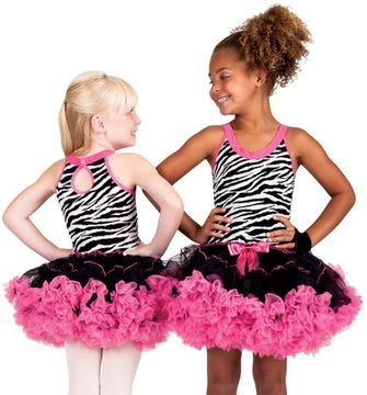 POPATU sukienka ZEBRA taniec TUTU SK663 128-134cm