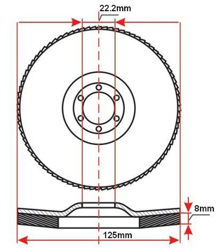 ДИСК ЦИРКОНИЙ INOX ШЛИФОВАЛЬНЫЙ 125 P40 10ШТ.