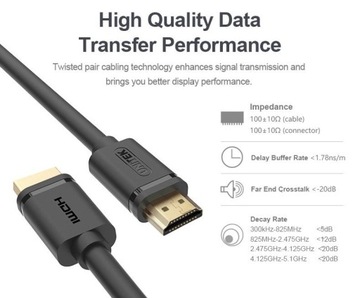 Кабель Unitek HDMI v1.4 золотой 1м 4К