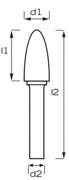 Фреза Напильник с хвостовиком RBF 10x20 хвостовик 6
