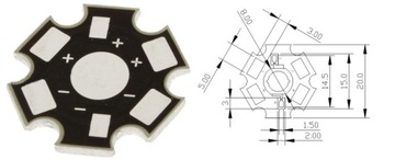 МОЩНЫЙ СВЕТОДИОД 3W BRIDGELUX 10000K 2x45mil PCB