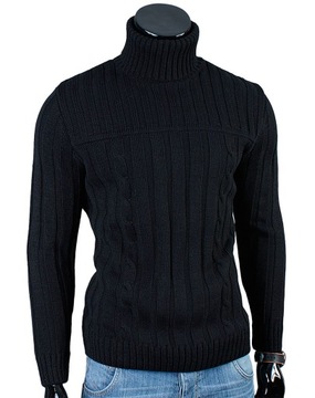 Gruby GOLF Sweter MA22 Czarny__M_PRODUKT_PL