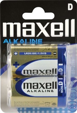 Щелочная батарейка Maxell LR20 2 шт.