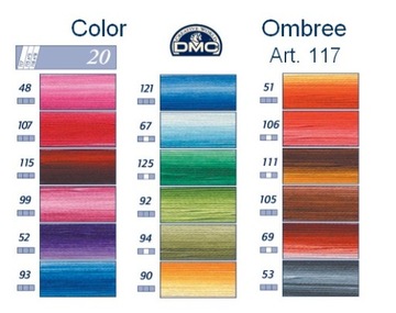 Нить DMC оттенка OMBRE