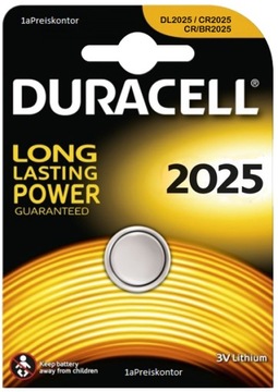 Литиевые батарейки Duracell CR 2025 DL2025 3 В - 10 шт.