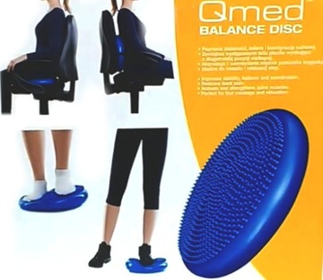 Dysk Qmed do siedzenia beret cwiczen z kolcami pom