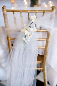 Organza biała organtyna do dekoracji Organza Ślubna lub na Komunię 48cm 9m