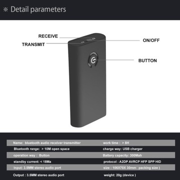 Bluetooth-передатчик Egreat B9 ПРИЕМНИК ПЕРЕДАТЧИКА