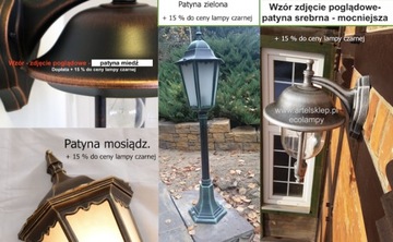 Lampa ogrodowa, parkowa wys. 39 cm, kula fi 20 lampa z aluminium