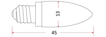 Елочная лампочка для подсвечника 34В 3Вт 5 шт.