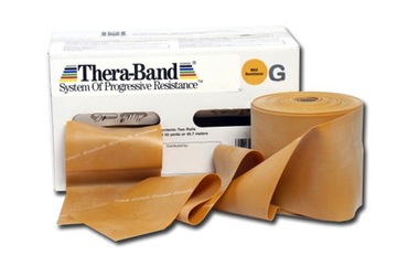 Резина для тренировок thera band сопротивление super максимально сильный золотая 2, 5m, фото
