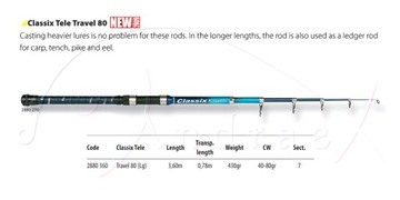 Spro tele journey sturdy alloy 3, 60m 40-80g!, фото