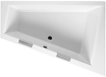 Trough angular acrylic riho doppio drain center 180 x 130 centimeters, фото