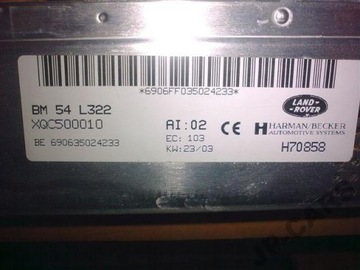 Land rover bm 54 l322 becker bm54 тюнер аудио, фото