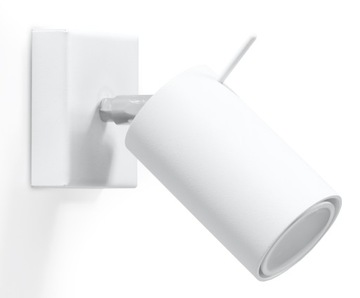 Lantern led backlight wall lamp wall rullo 1-punktowy white aluminum mobile glass, фото