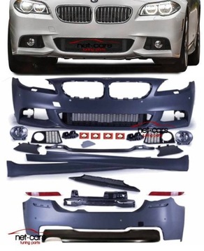 Бампер bmw 5 f10 m paket m paket performance задний пороги, фото