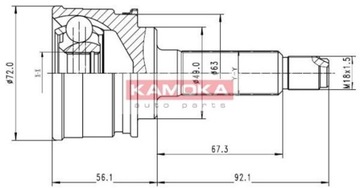 Pivot kamoka 6562 suzuki alto swift, фото