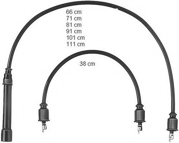 Set of ignition wires zef352 beru bmw 12121354394, фото