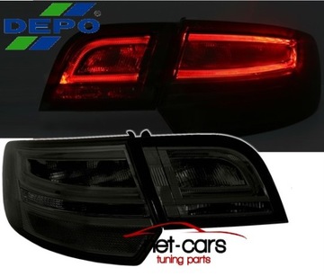 Rear lights audi a3 8p 04 - 2008 neon led backlight sportback design restyling tinted black, фото