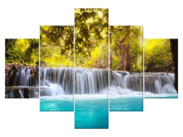 Image wall christmas tree waterfall 100x70 water, фото