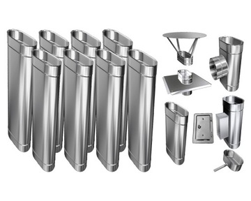 1 mm liner 9m chimney 100/ 210 oval kwaso-heat-resistant stove atmos lazar goat, фото