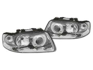 Headlight lantern audi a3 8l0 restyling tyc lens set, фото