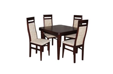Stand 90x90/ 130 4 chairs wooden, фото