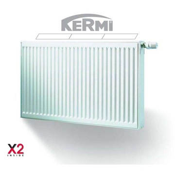 Radiator steel-panel kermi 535 в white 400 x 600 x 100 mm - connection lateral, фото