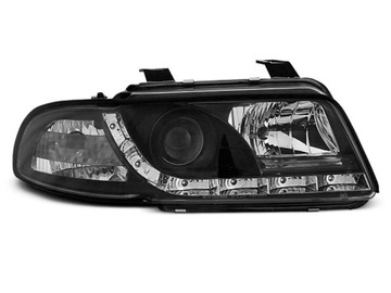 Фонаря рефлекторы audi a4 (b5) 1994-99 led подсветка black черный, фото