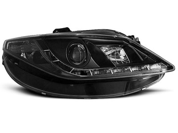 Headlights front seat ibiza 6j 08-12 black led backlight led backlight, фото