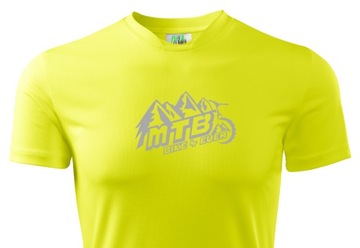 Thermal t-shirt on a bicycle imprint reflective mtb, фото