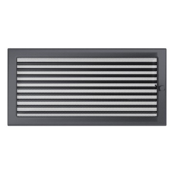 Lattice fireplace 22x45 centimeters graphite with blinds 22/ 45gx, фото
