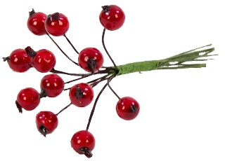 Artificial apple red 1, 5cm bundle 12szt apples, фото