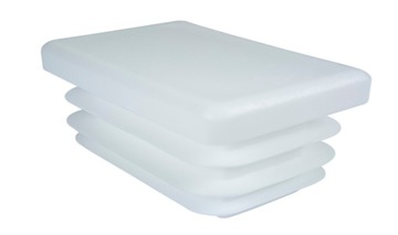 Заглушка профиль белая 20x60mm прямоугольник 100 шт., фото