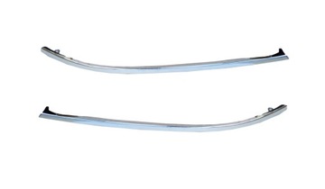 Audi a6 c5 restyling 2001-2005 overlays bumpers chrome under headlights left+ right, фото