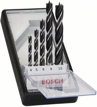 Bosch drill set spiral for wood 5 pcs, фото