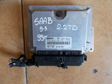 Saab 9-3 98-02 контроллер компьютер двигателя 0281001617, фото