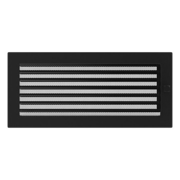 Lattice ventilation fireplace black with blinds 17x37, фото